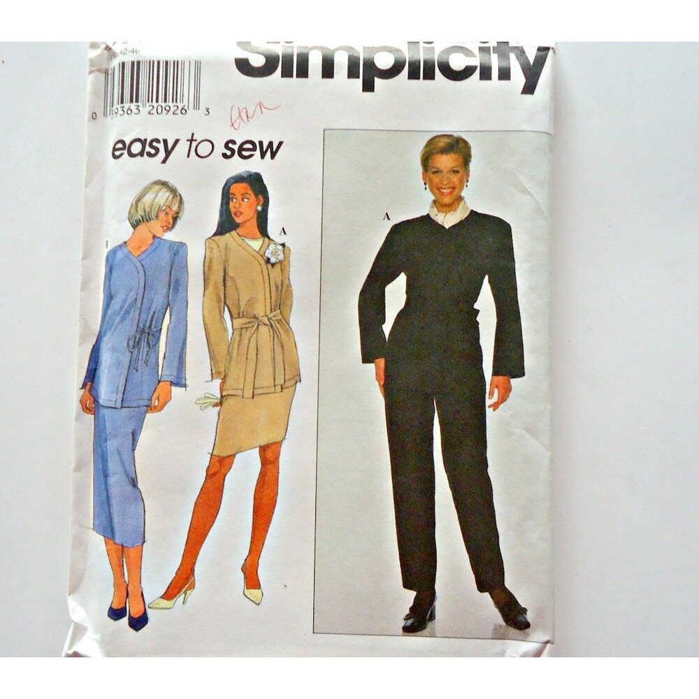 Simplicity 7869 Sewing Pattern Simplicity 7869 Misses Jacket Skirt Pants Easy to